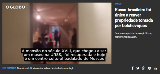 Globo - Russo Brasileiro foi único a rever propriedade